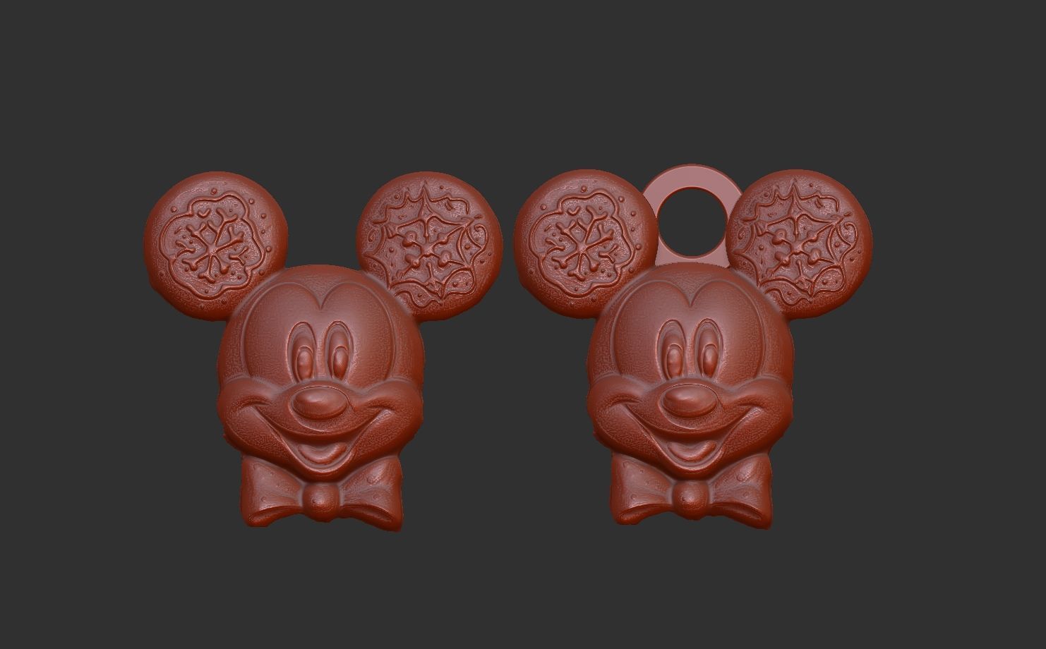 micky mouse cookie treedecor  3D print model_8