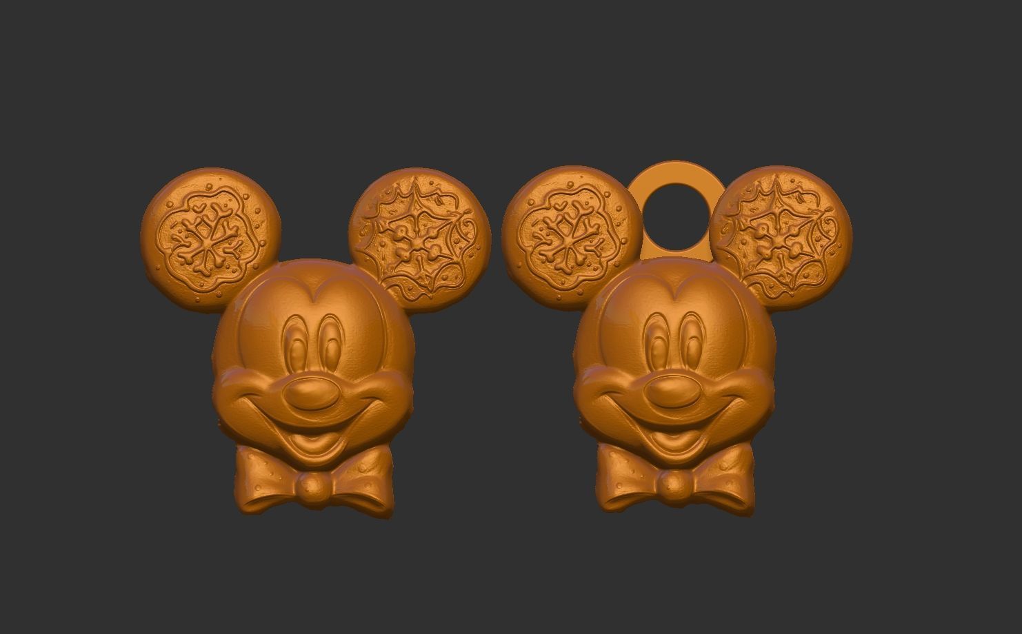 micky mouse cookie treedecor  3D print model_10