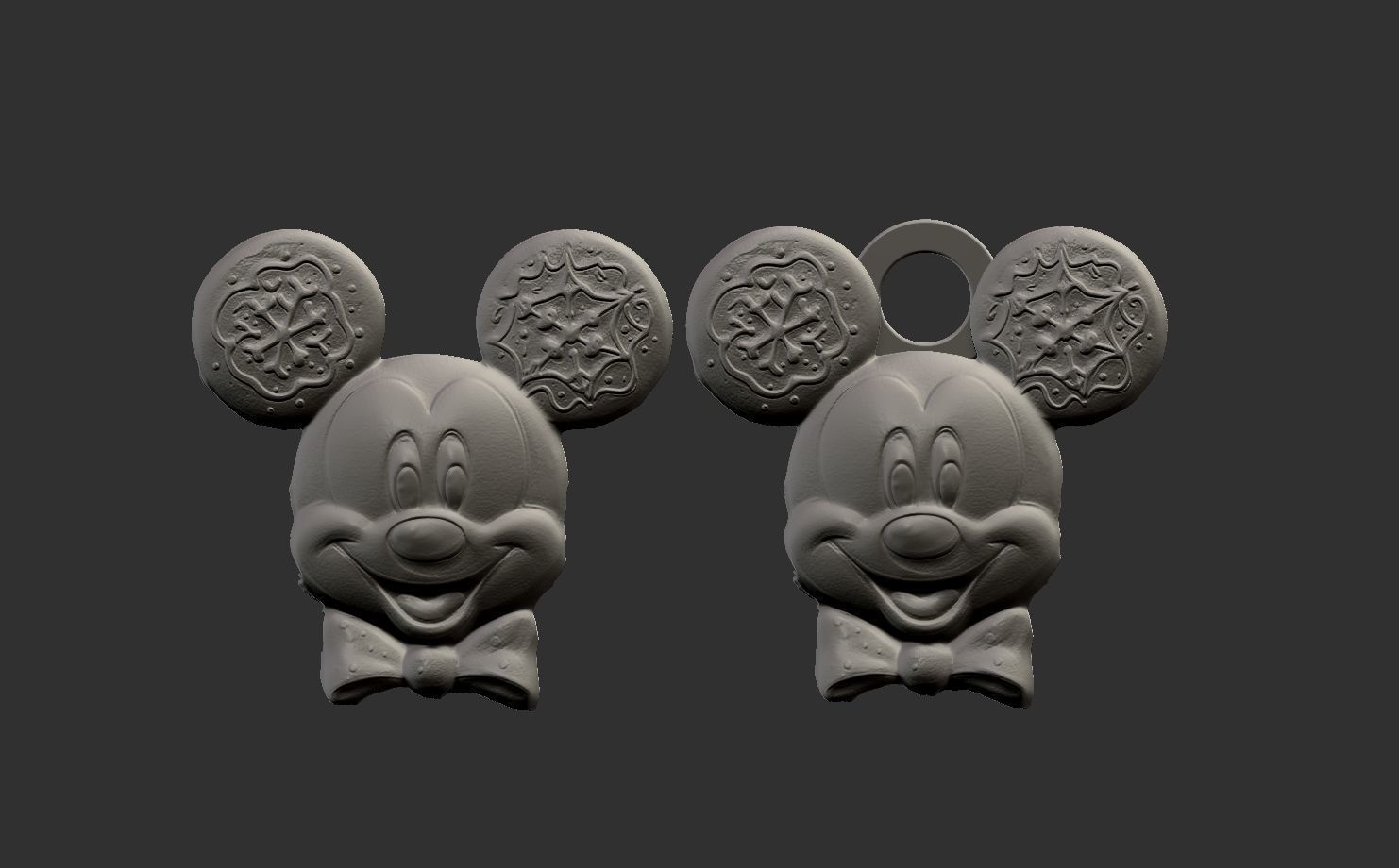 micky mouse cookie treedecor  3D print model_7