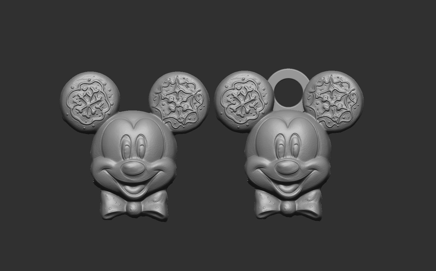 micky mouse cookie treedecor  3D print model_5