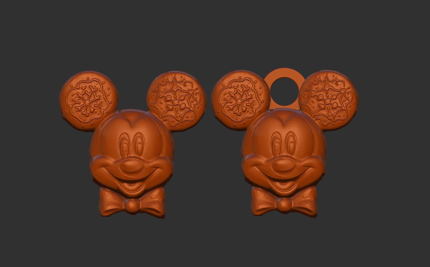 micky mouse cookie treedecor  3D print model_11