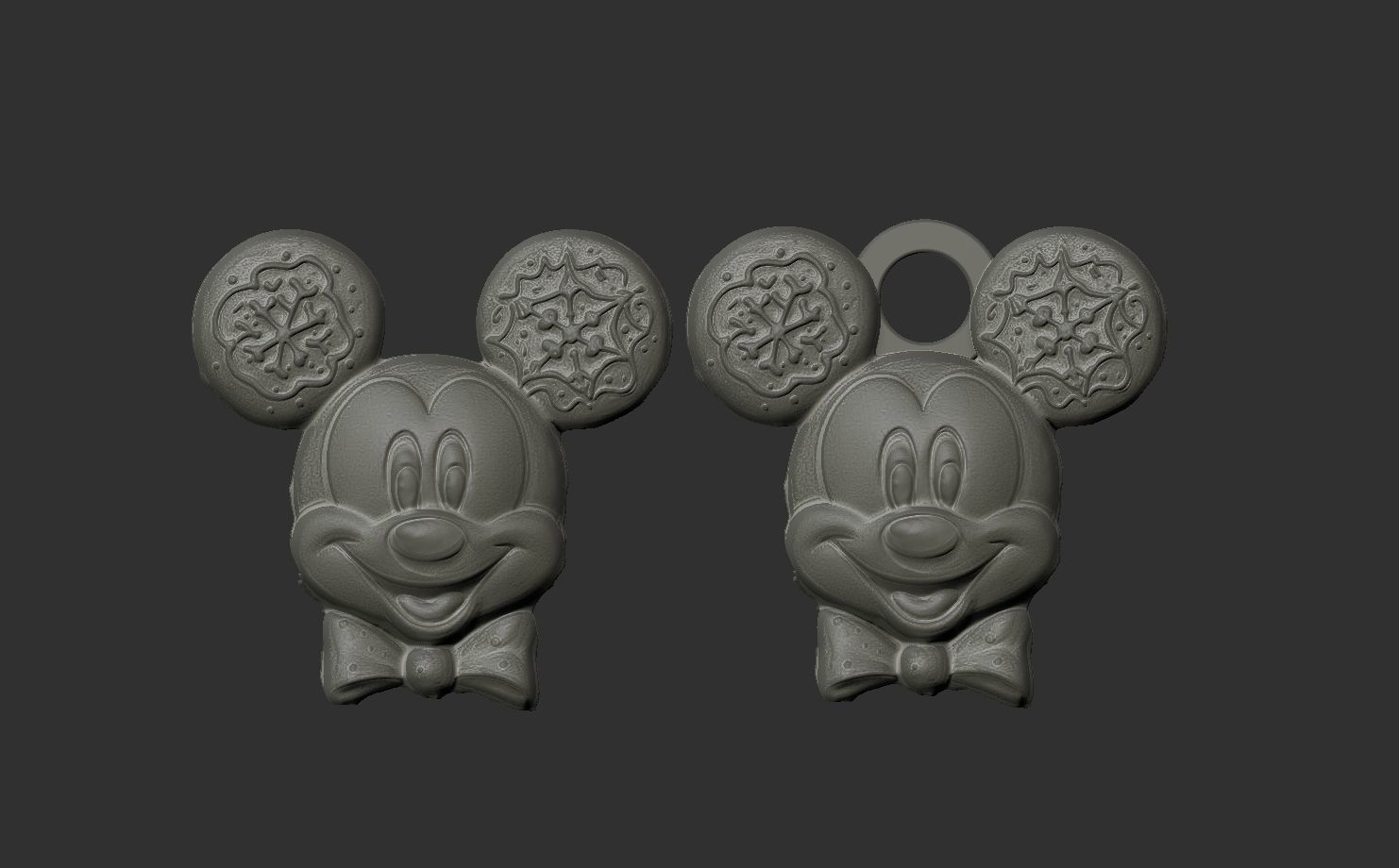 micky mouse cookie treedecor  3D print model_6