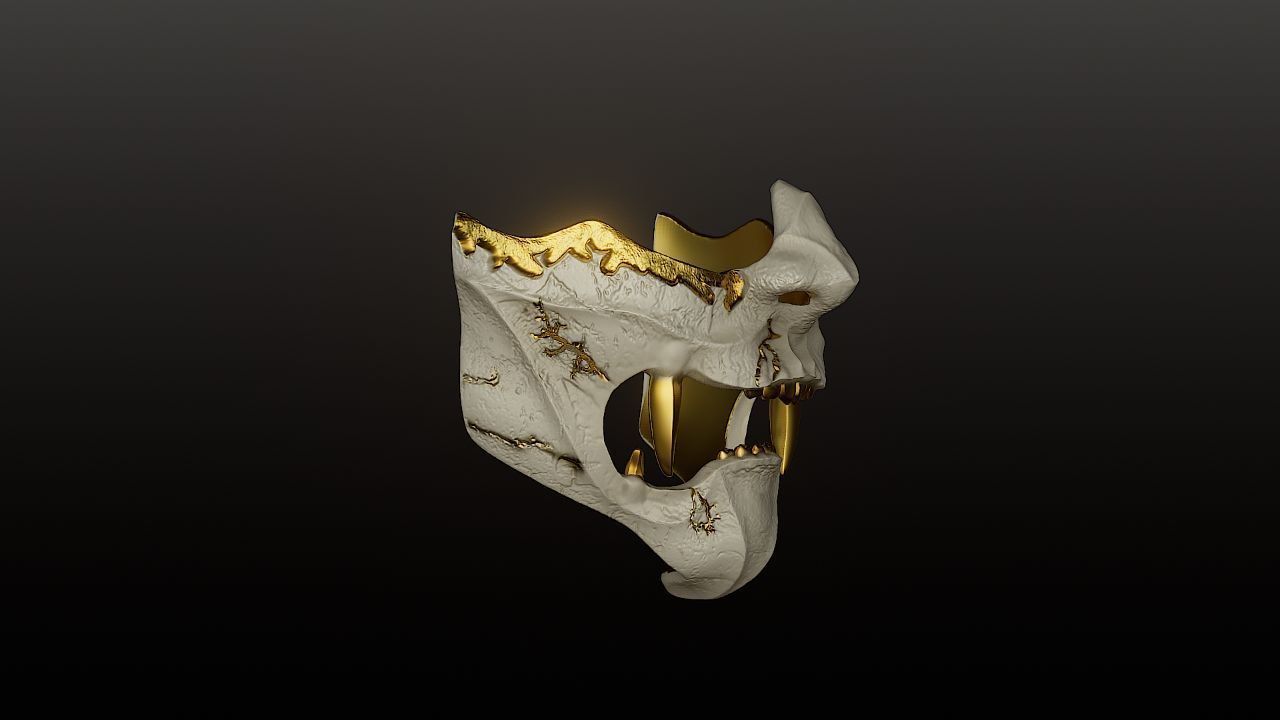 Ghost of Yotei style oni mask 3D print model_5