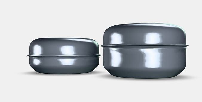 LATTUGGAD Snack container set of 2 Low-poly 3D model 7