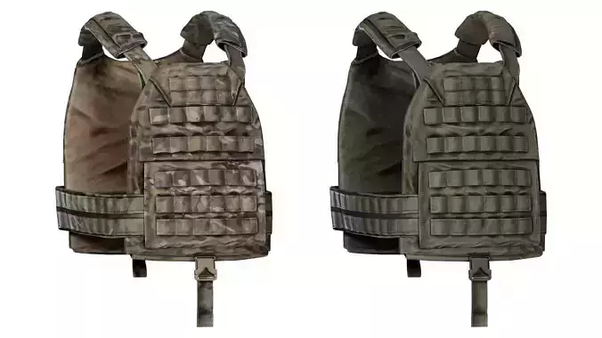 MILITARY VEST Low-poly 3D model