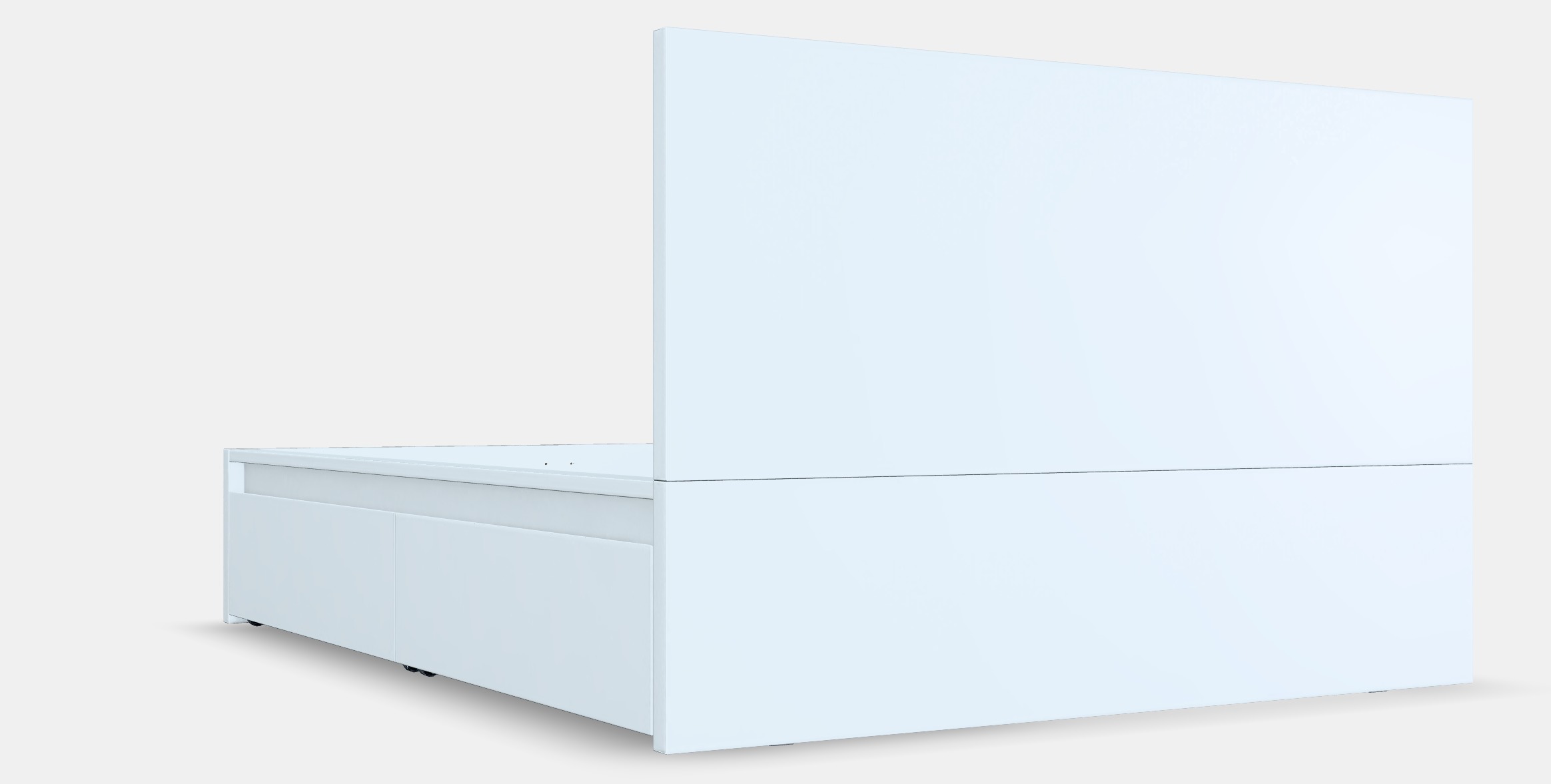 MALM Bed frame high w 2 storage boxes 34 Low-poly 3D model_2