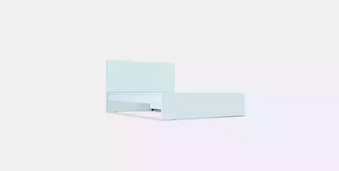 MALM Bed frame high w 2 storage boxes 34 Low-poly 3D model
