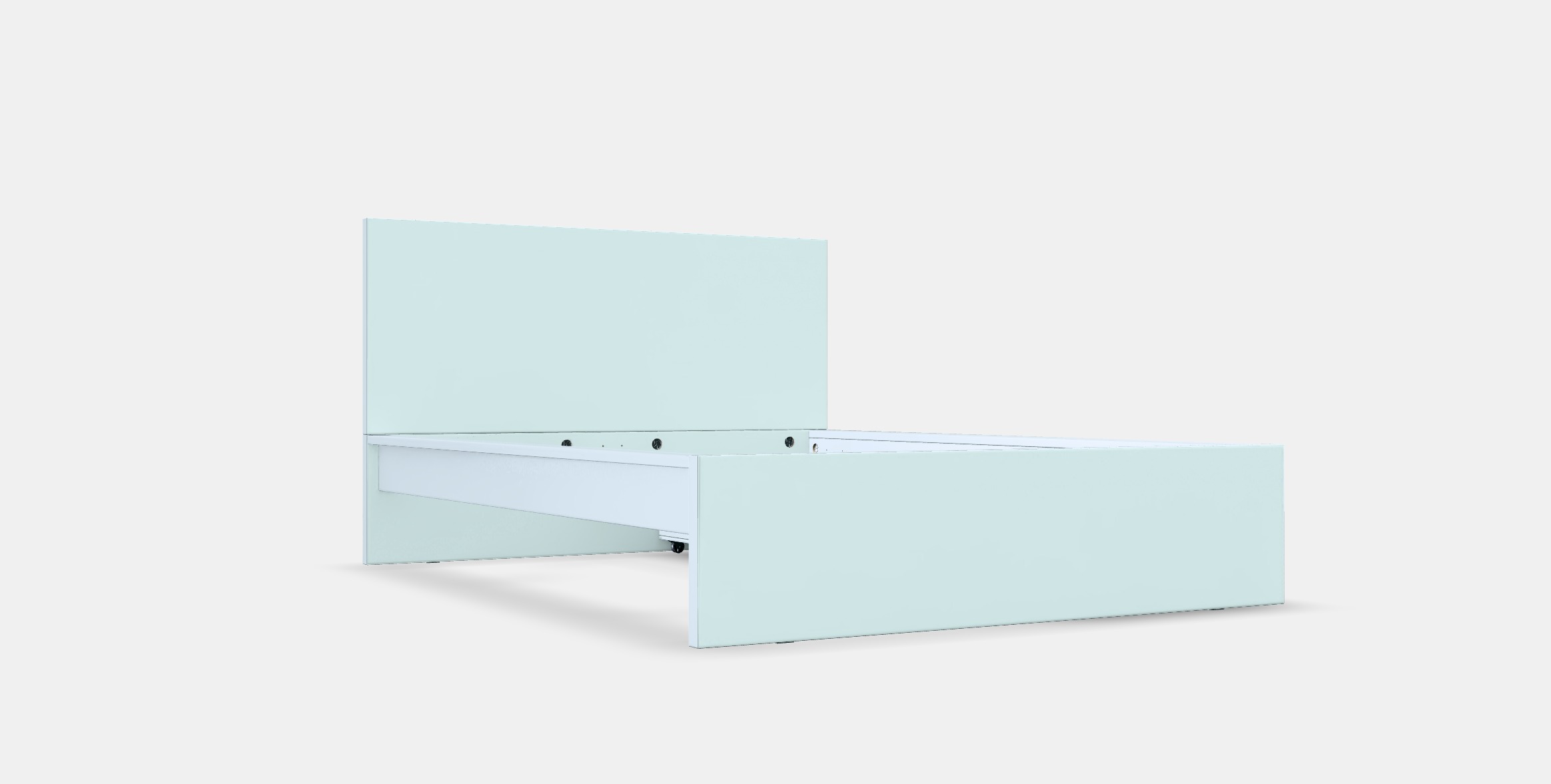 MALM Bed frame high w 2 storage boxes 34 Low-poly 3D model_9