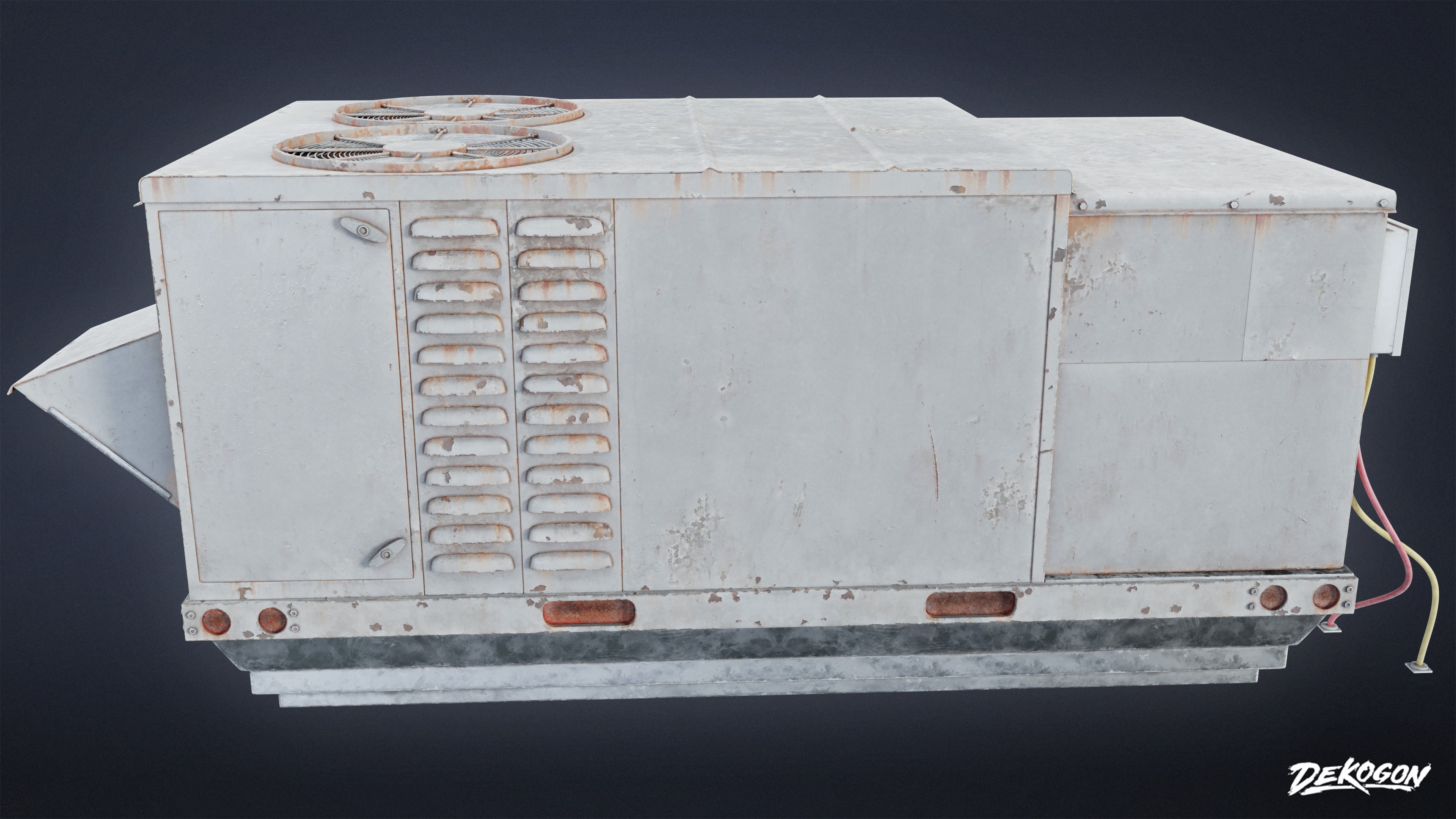 BUILDINGS - Air Conditioner Unit 16 - LOW POLY AND NANITE Low-poly 3D model_3