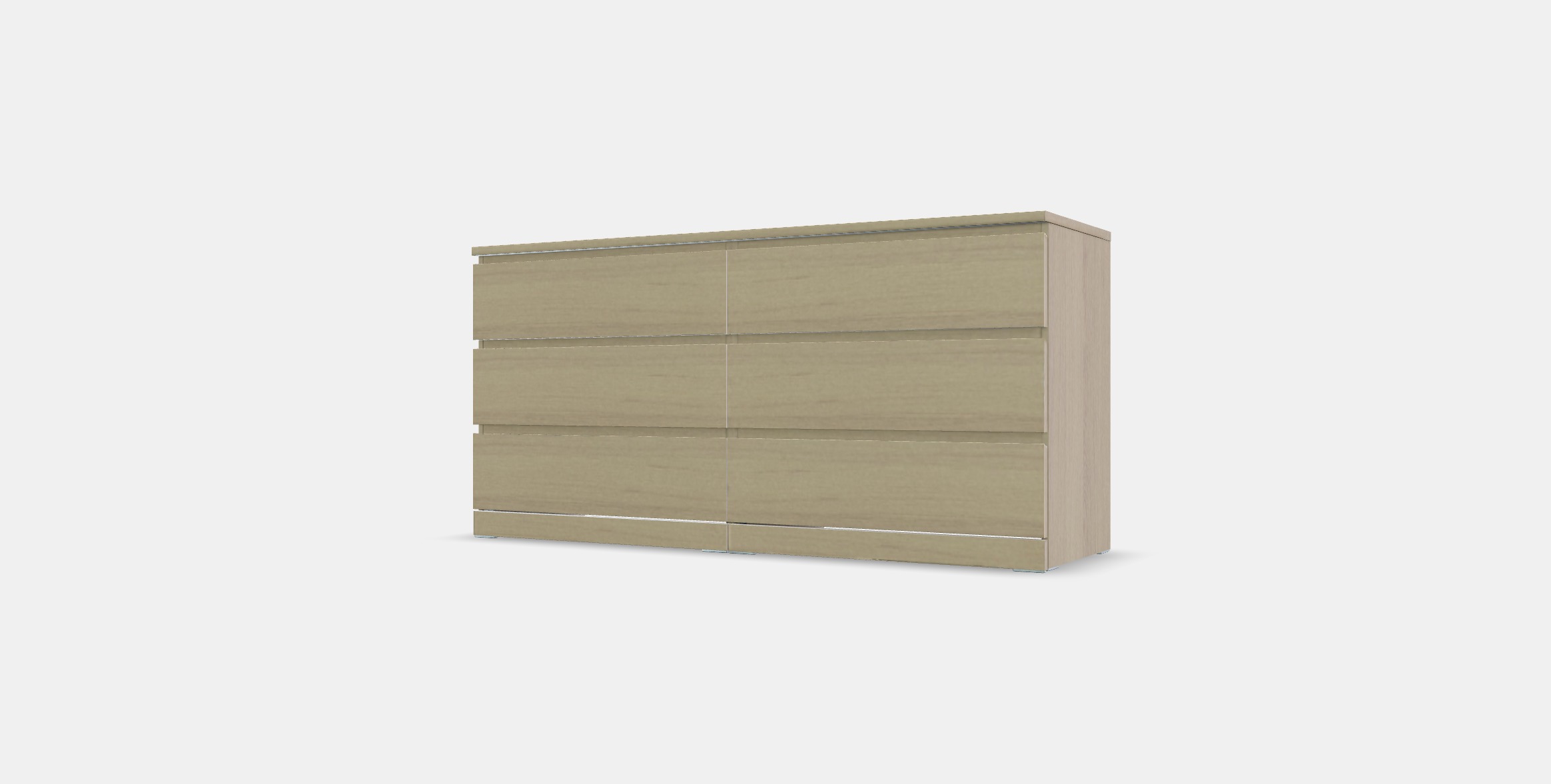 MALM Chest of 6 drawers 7 Low-poly 3D model_11