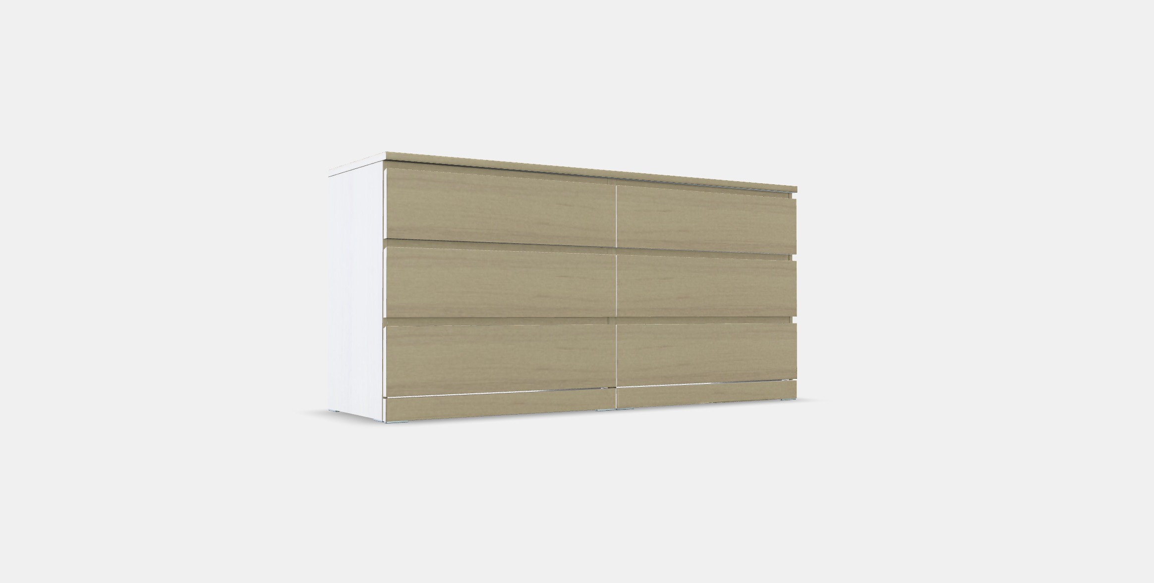 MALM Chest of 6 drawers 7 Low-poly 3D model_3