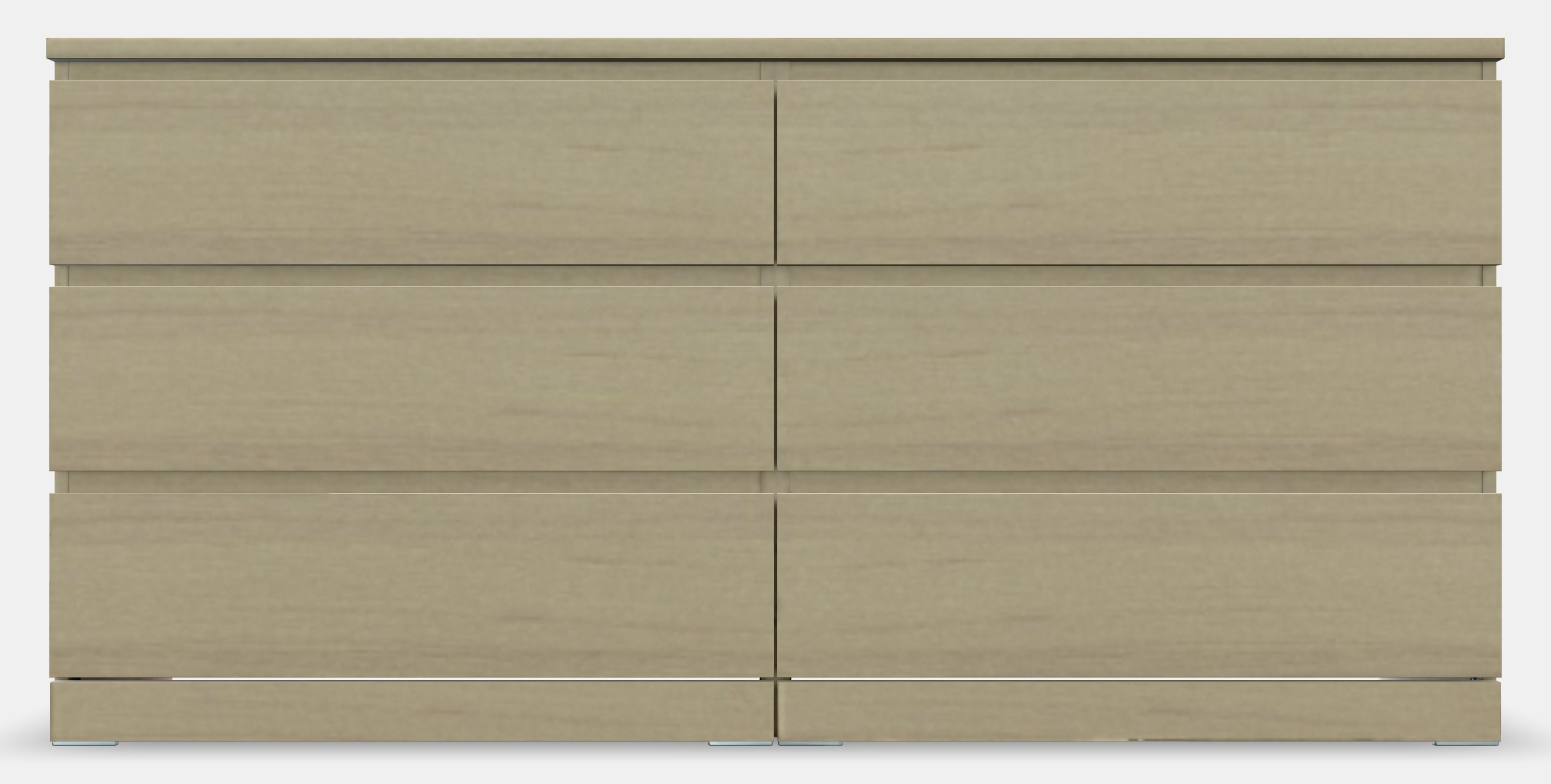 MALM Chest of 6 drawers 7 Low-poly 3D model_12