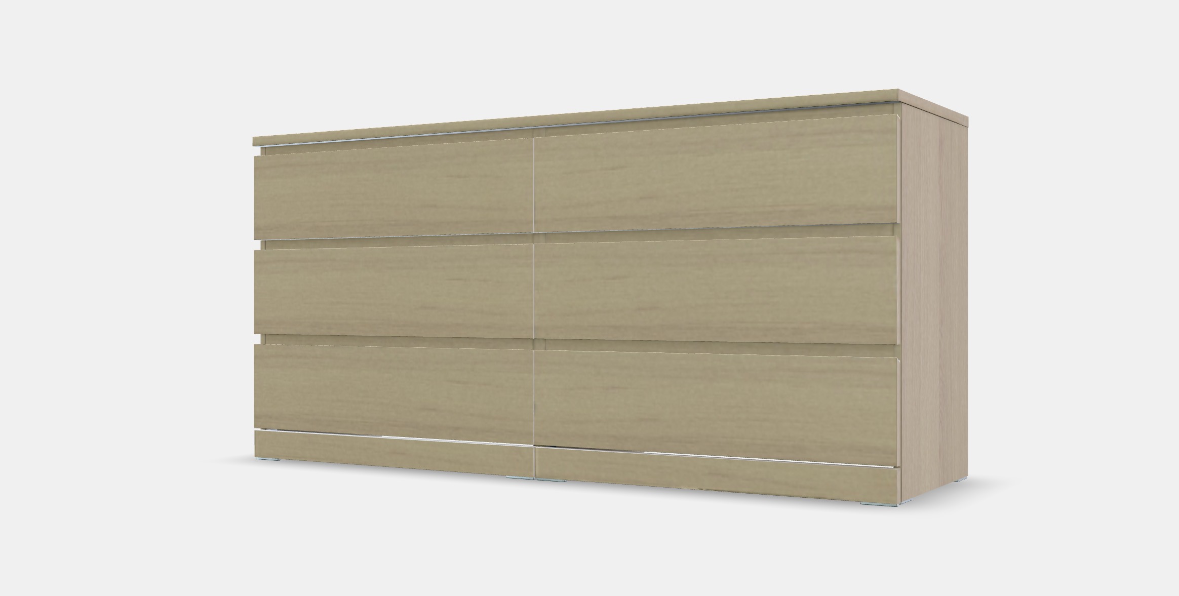 MALM Chest of 6 drawers 7 Low-poly 3D model_13