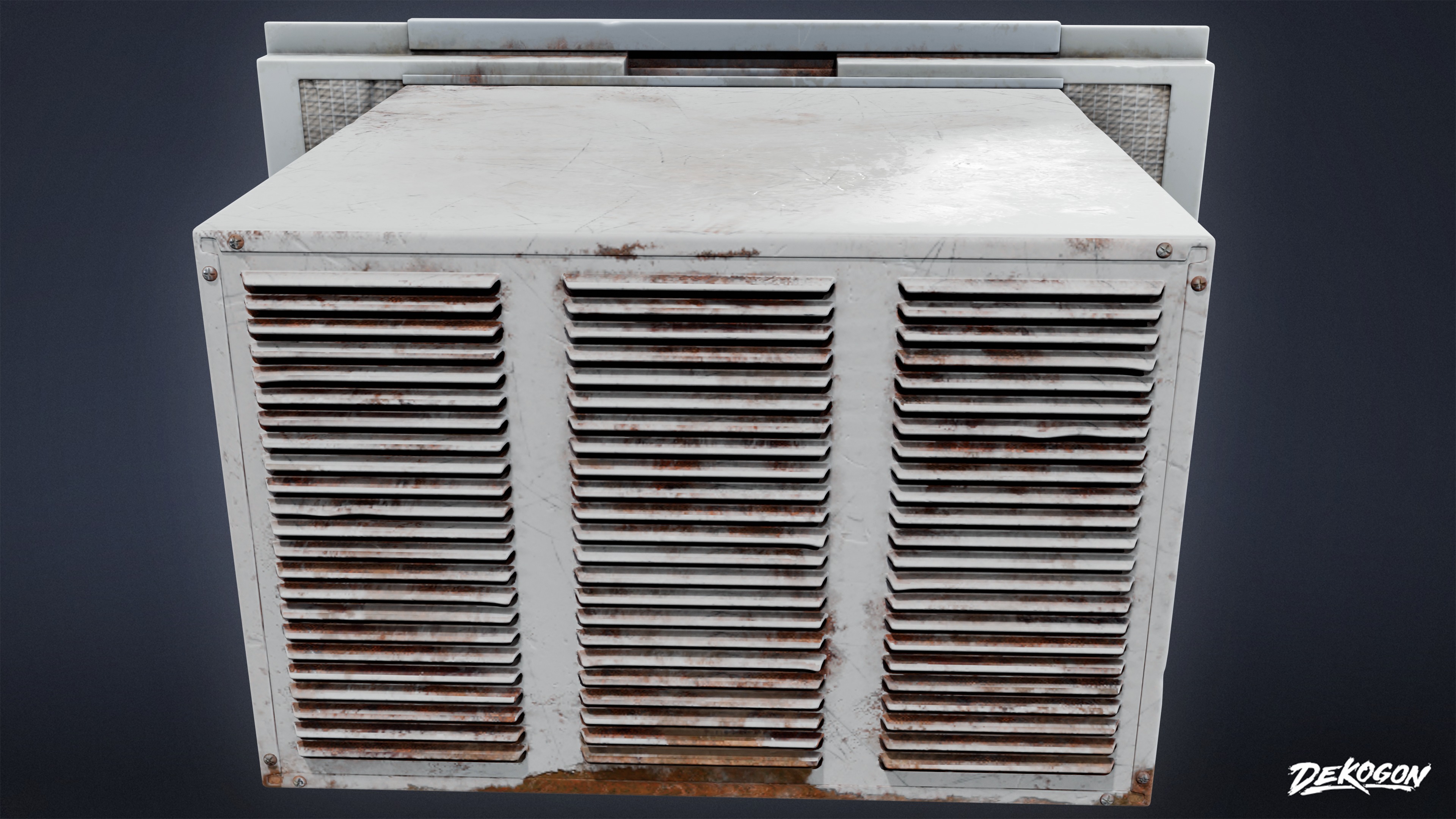 BUILDINGS - Air Conditioner Window 01 - LOW POLY AND NANITE Low-poly 3D model_4