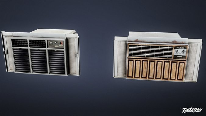 BUILDINGS - Air Conditioner Window 01 - LOW POLY AND NANITE Low-poly 3D model