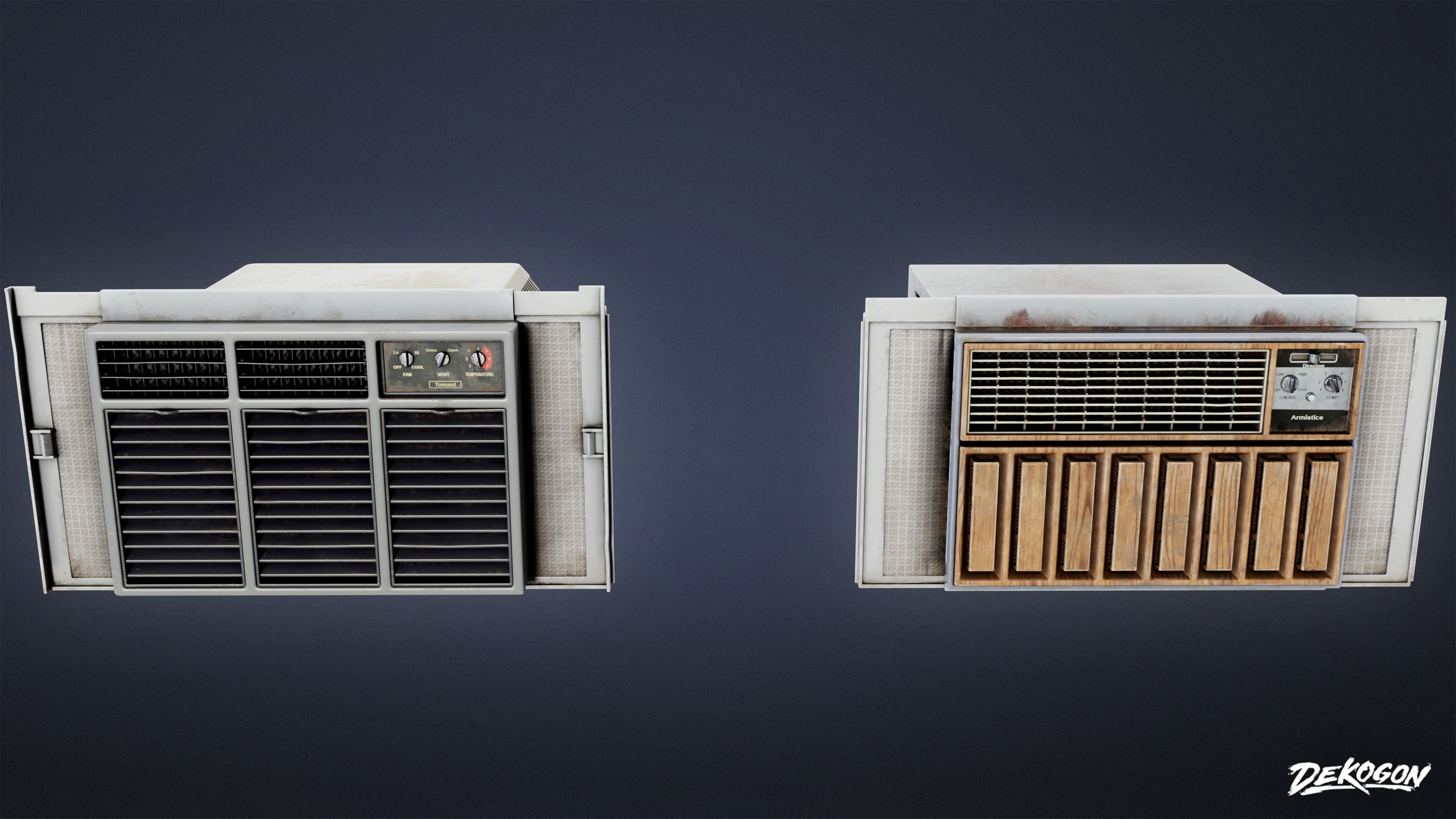 BUILDINGS - Air Conditioner Window 01 - LOW POLY AND NANITE Low-poly 3D model_1