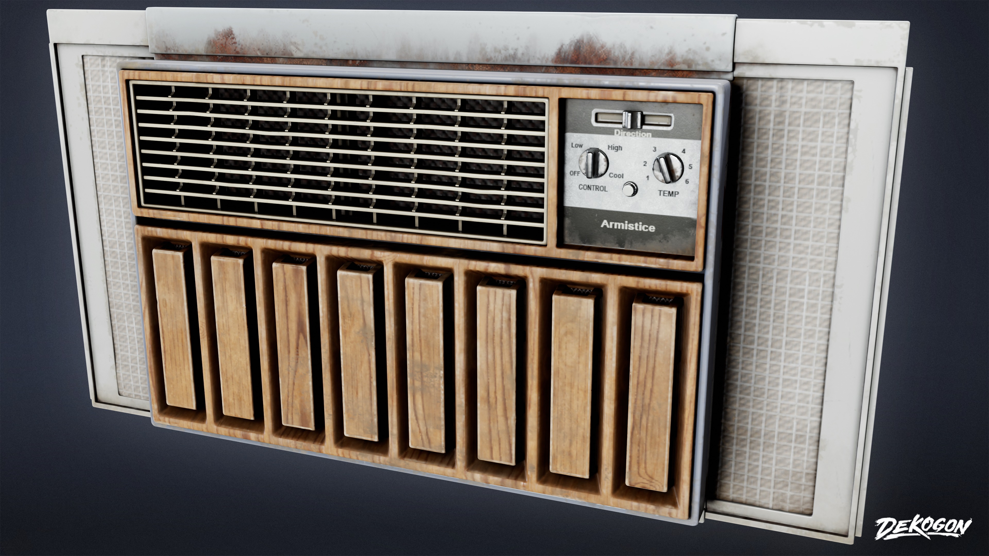 BUILDINGS - Air Conditioner Window 01 - LOW POLY AND NANITE Low-poly 3D model_3