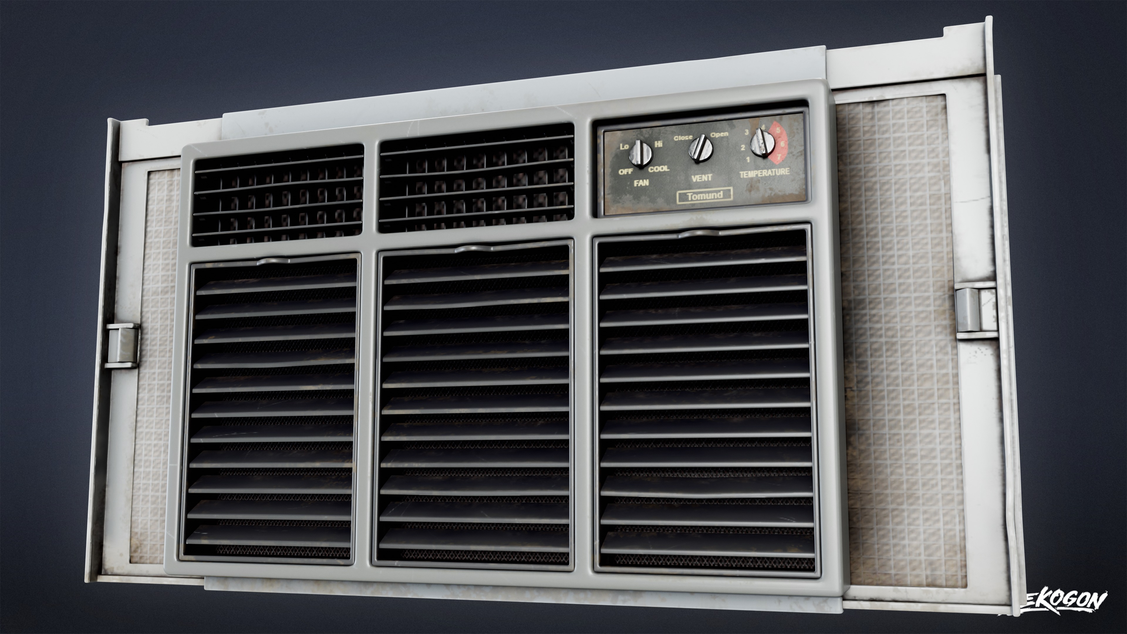 BUILDINGS - Air Conditioner Window 01 - LOW POLY AND NANITE Low-poly 3D model_5