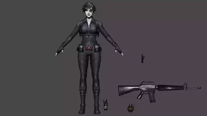 Domino  Low-poly 3D model