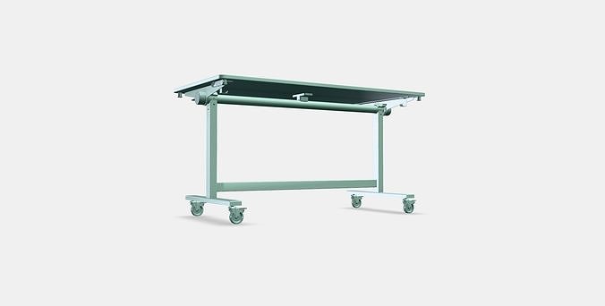 MITTZON Foldable table with castors 1 Low-poly 3D model