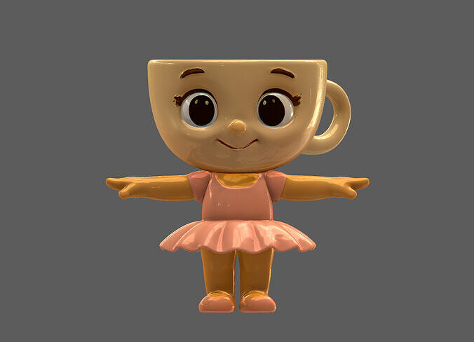 ballerina cappuccina Low-poly 3D model