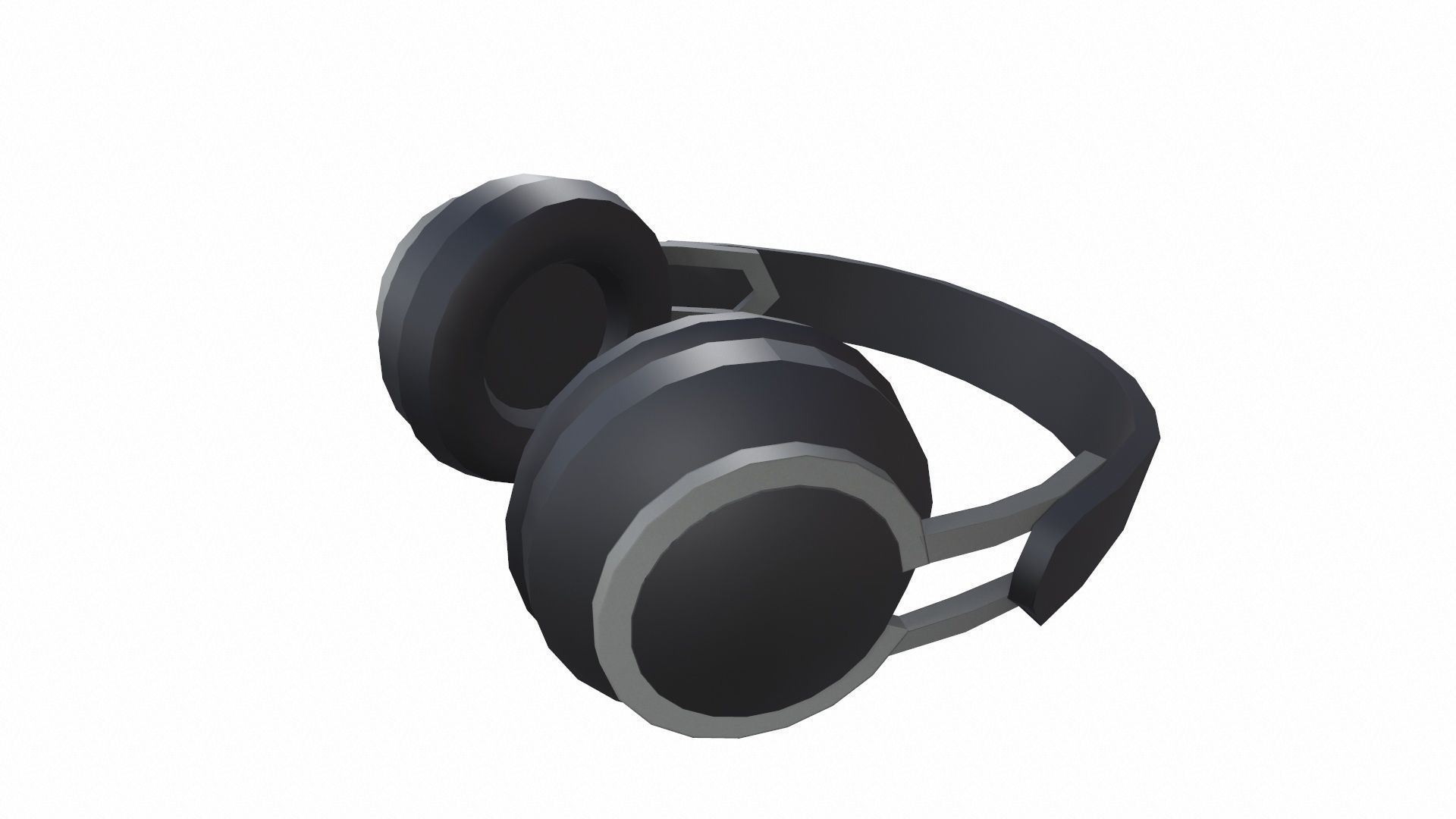 Headphone Lowpoly Low-poly 3D model_3