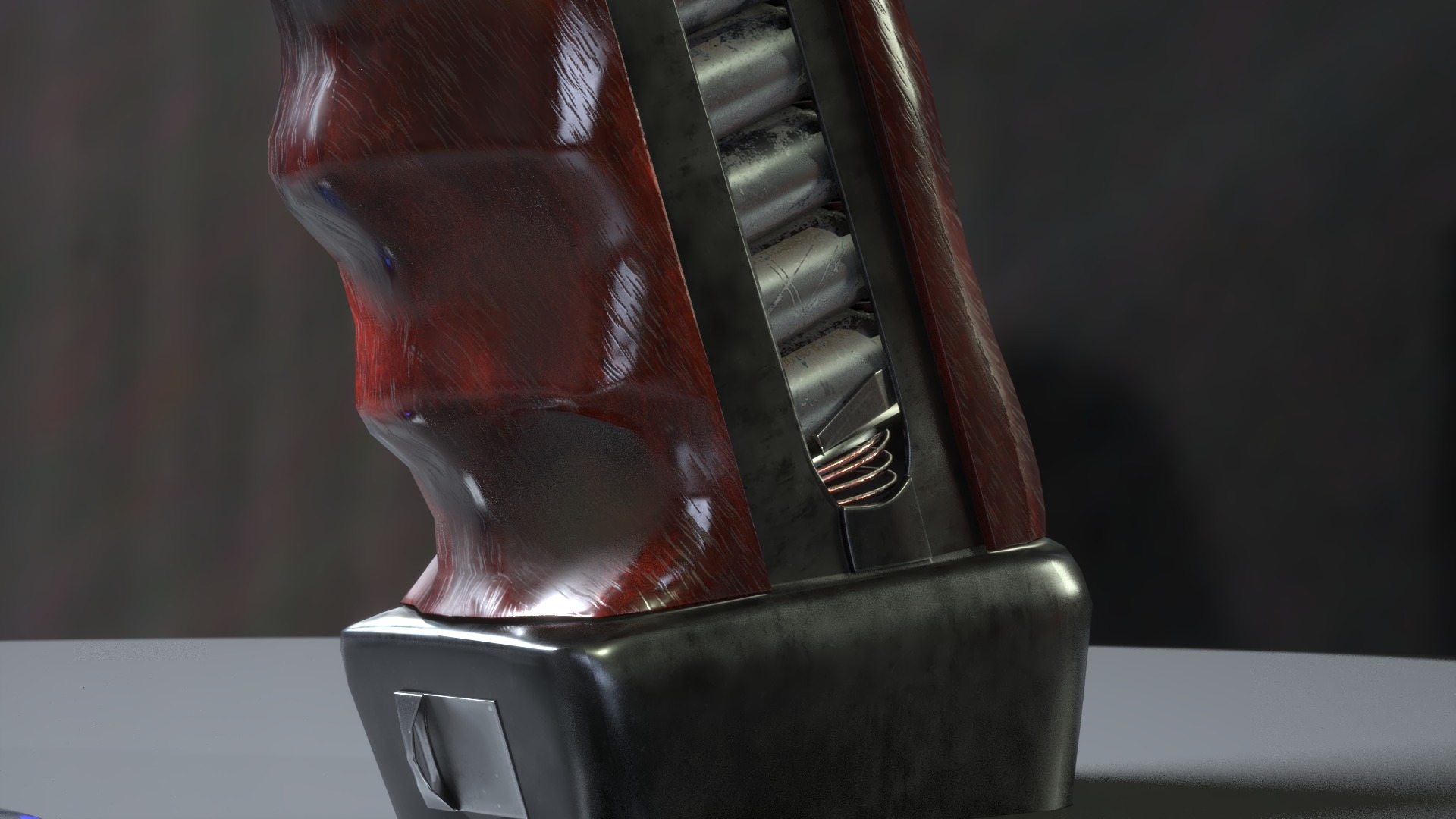 Concept Sci-Fi Pistol Low-poly 3d model Low-poly 3D model_12