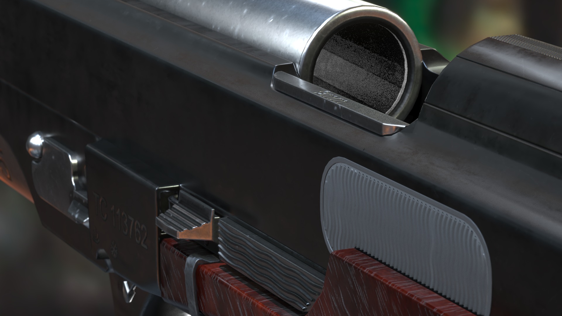 Concept Sci-Fi Pistol Low-poly 3d model Low-poly 3D model_11