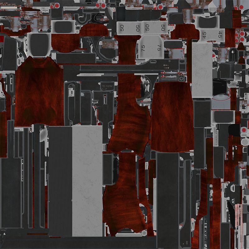 Concept Sci-Fi Pistol Low-poly 3d model Low-poly 3D model_14