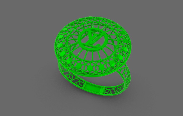 Fusion 3 Ring with Famous logos 3D print model_4