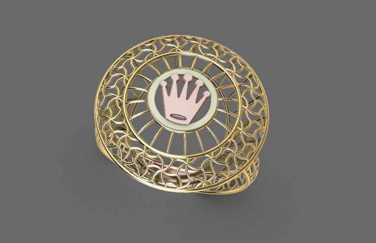 Fusion 3 Ring with Famous logos 3D print model_8