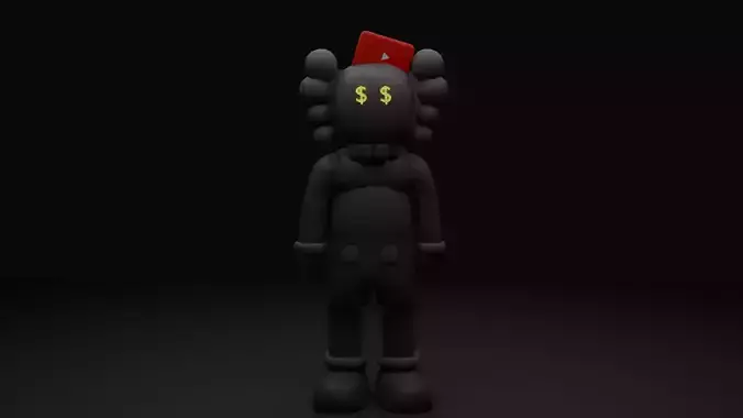 Model of BearBrick YouTube edition