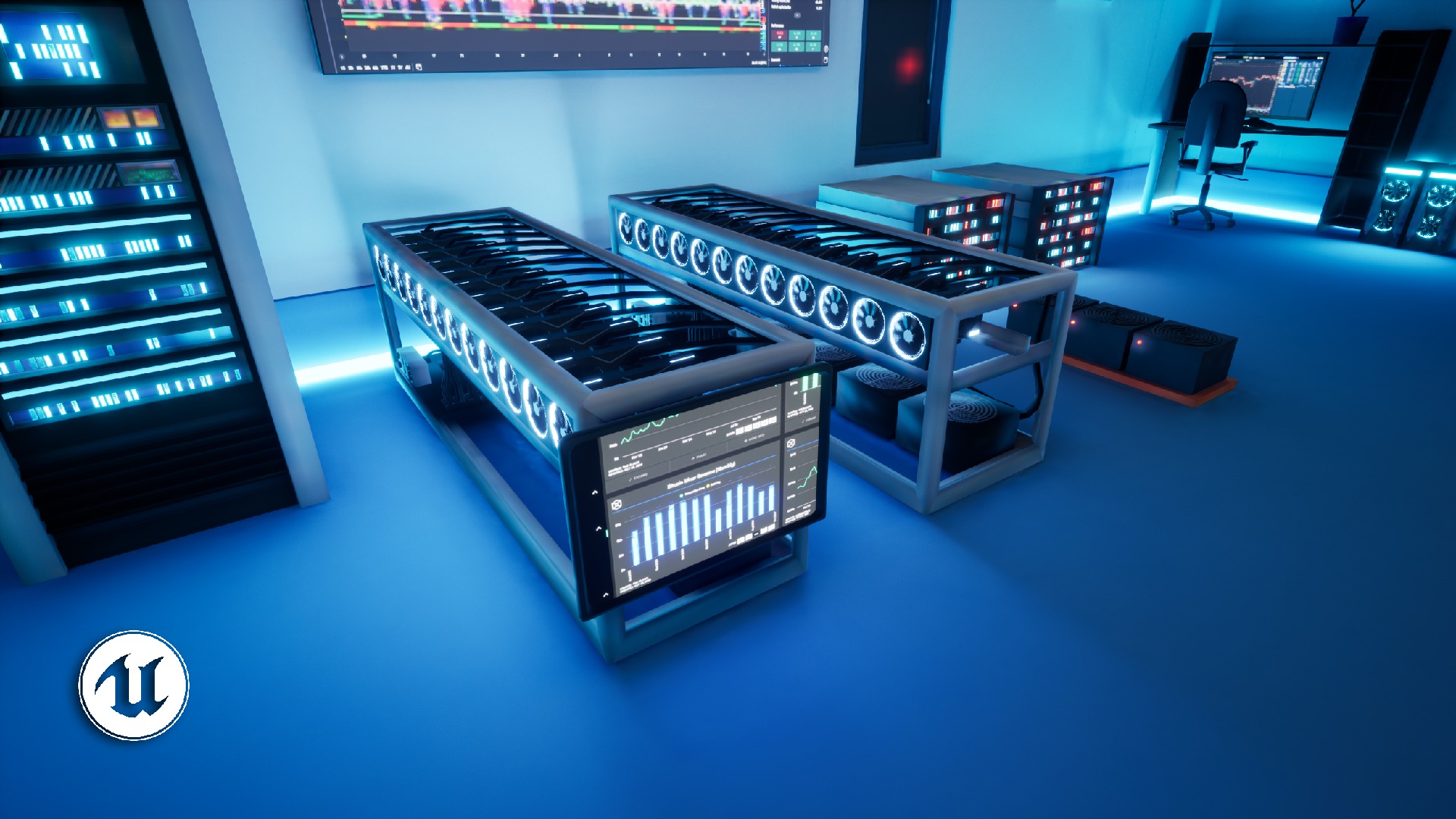 Mining Crypto Farm Pack Low-poly 3D model_19