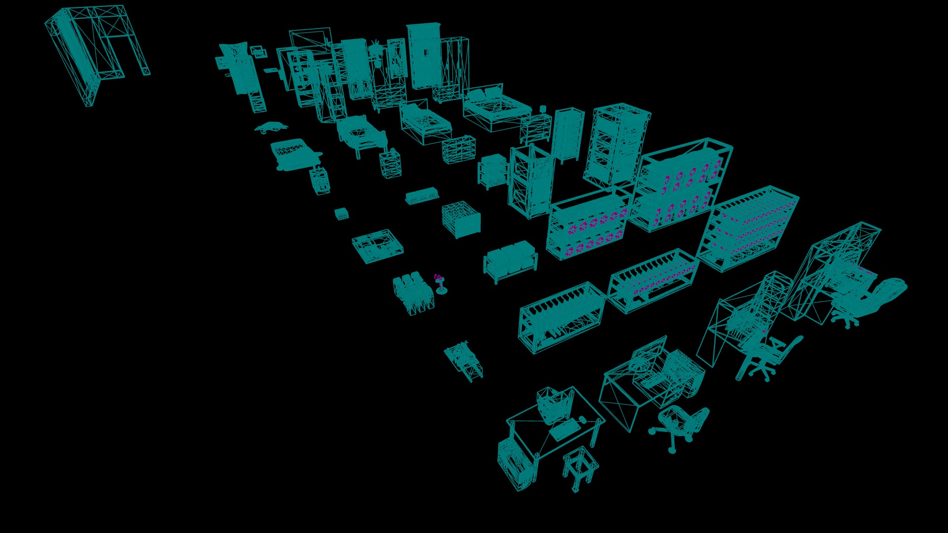 Mining Crypto Farm Pack Low-poly 3D model_23