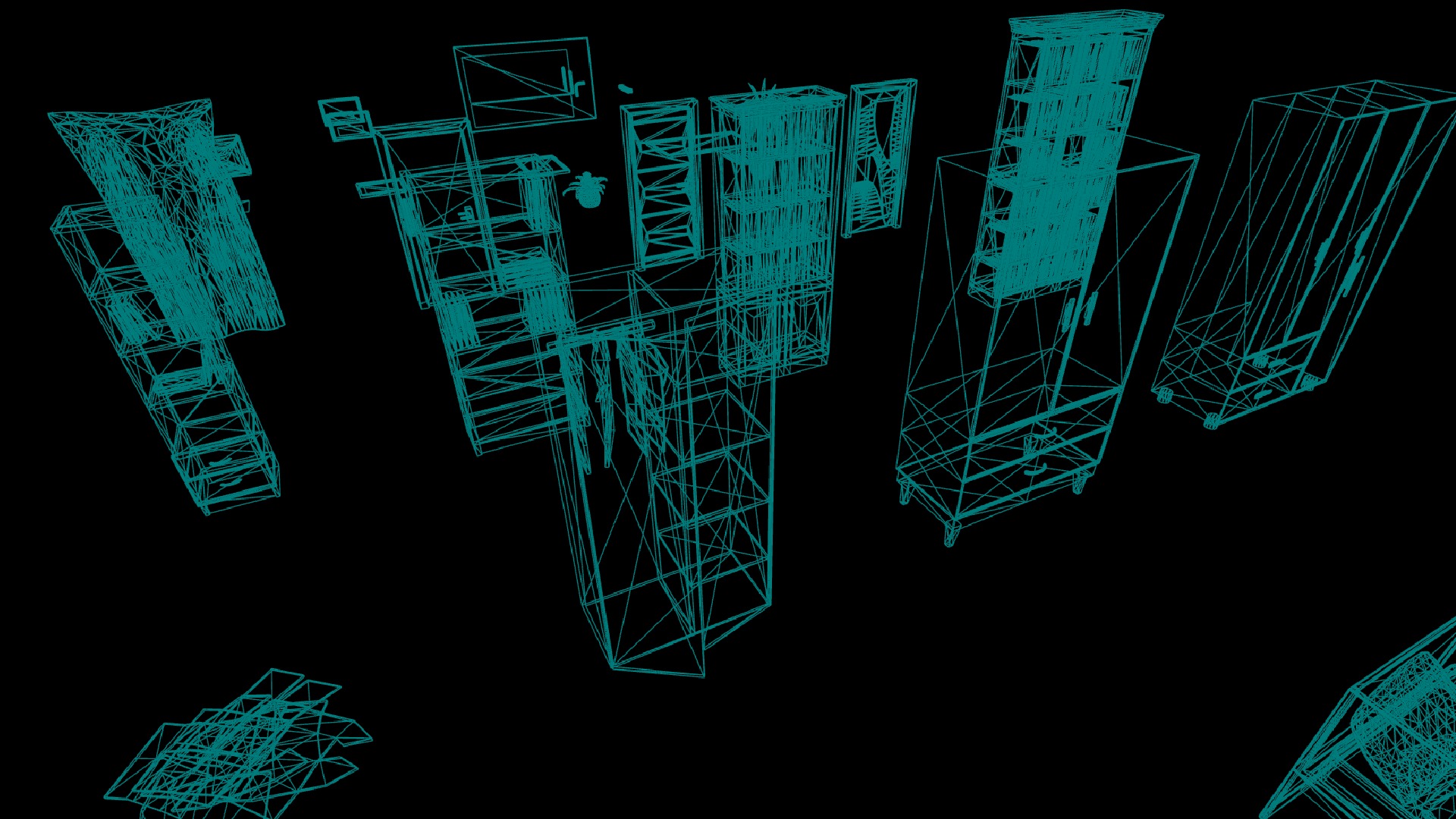 Mining Crypto Farm Pack Low-poly 3D model_25