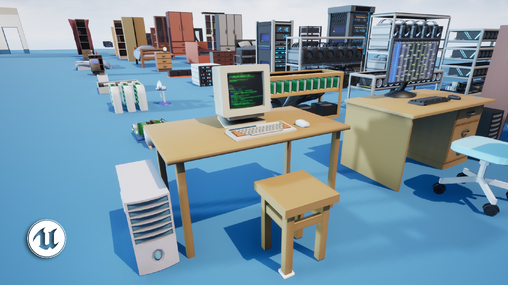 Mining Crypto Farm Pack Low-poly 3D model_21