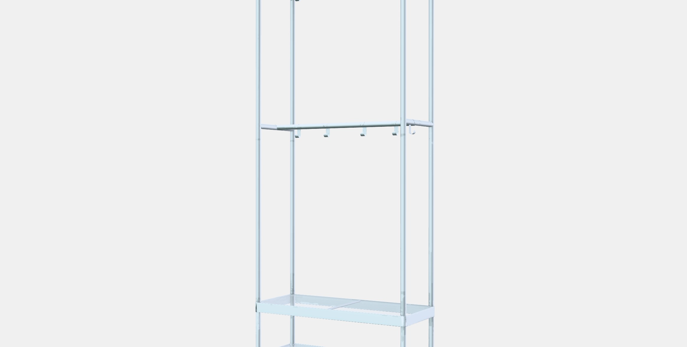 MACKAPAR Coat rack with shoe storage unit Low-poly 3D model_13