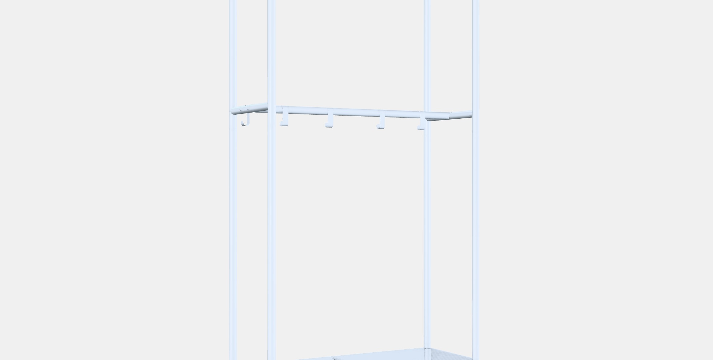 MACKAPAR Coat rack with shoe storage unit Low-poly 3D model_2