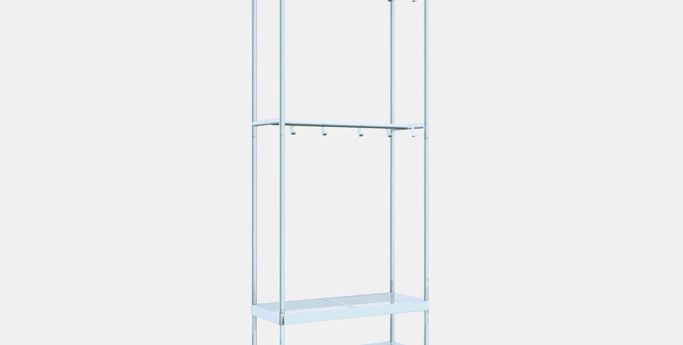 MACKAPAR Coat rack with shoe storage unit Low-poly 3D model_8