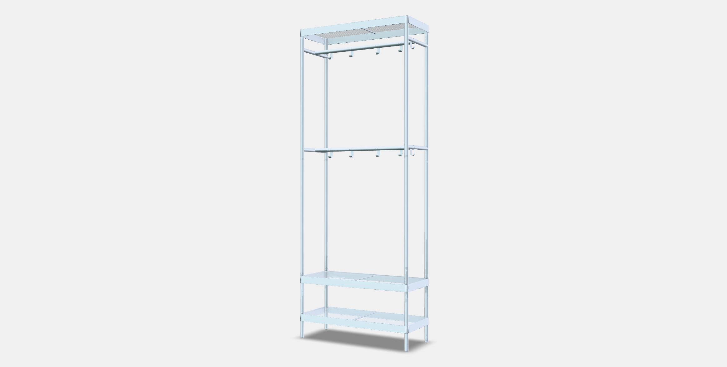 MACKAPAR Coat rack with shoe storage unit Low-poly 3D model_12