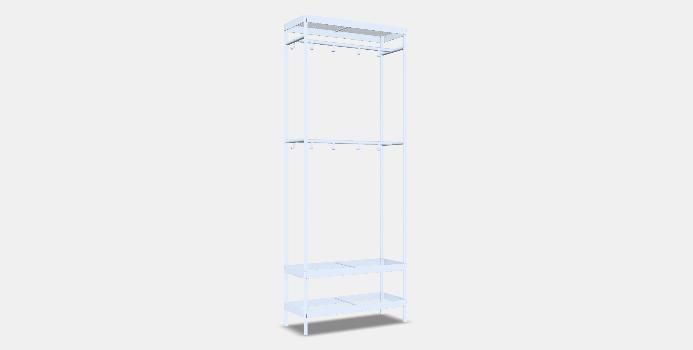 MACKAPAR Coat rack with shoe storage unit Low-poly 3D model_16