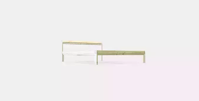 NEIDEN Bed frame 7 Low-poly 3D model