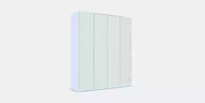 PAX - REINSVOLL Wardrobe combination 1 Low-poly 3D model