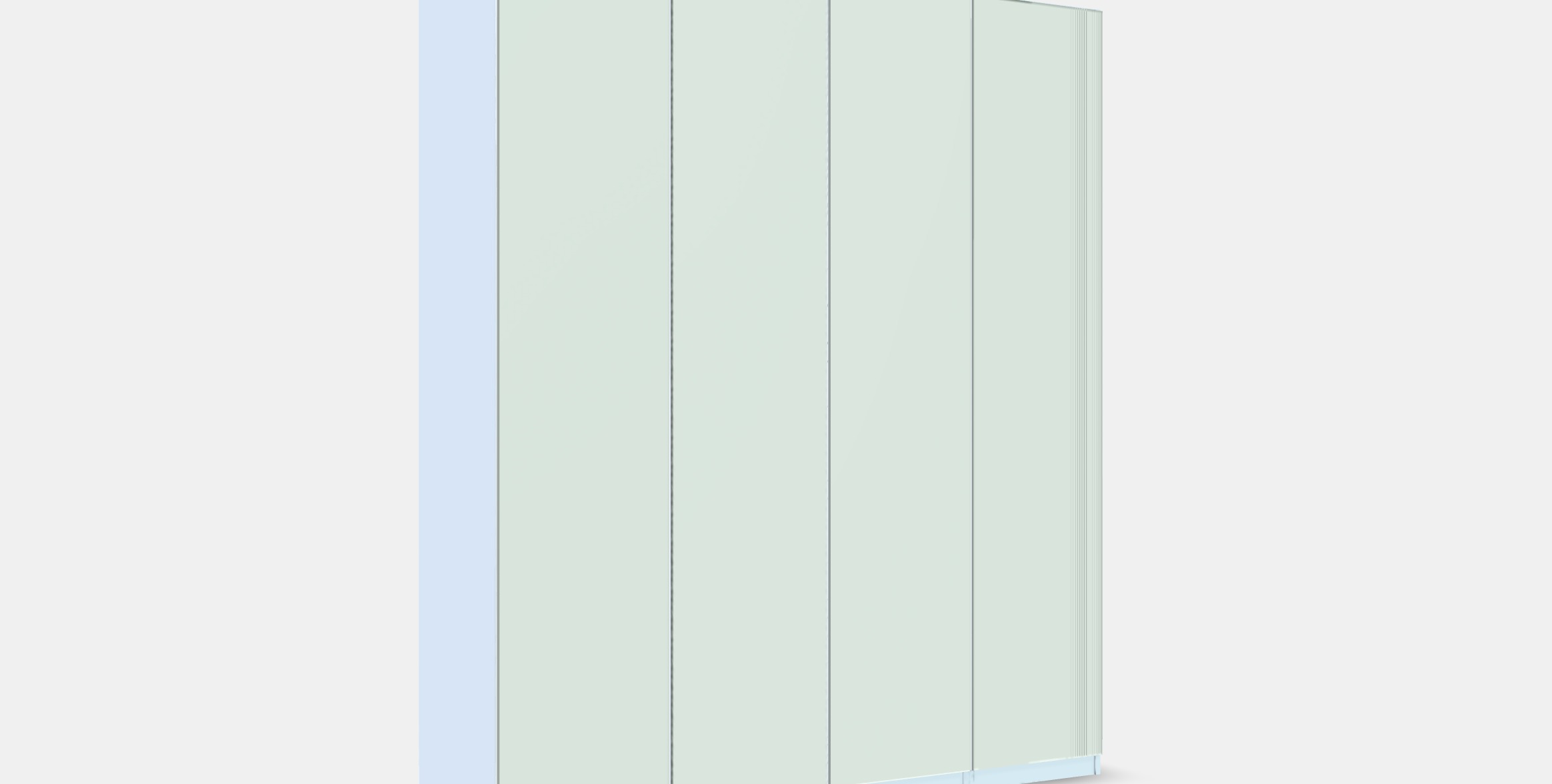 PAX - REINSVOLL Wardrobe combination 1 Low-poly 3D model_9