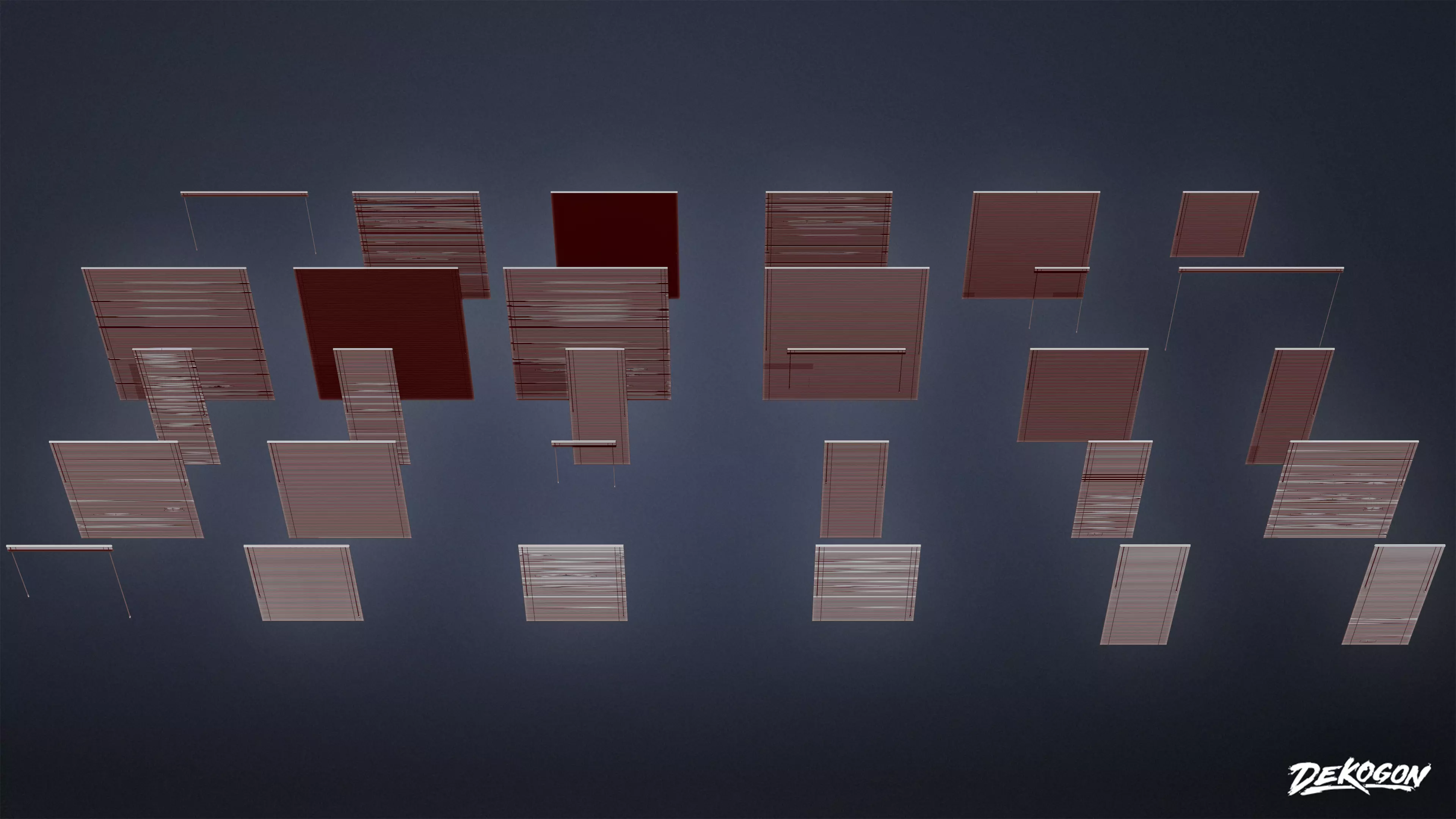 BUILDINGS - Blinds Set 01 - LOW POLY AND NANITE Low-poly 3D model_0