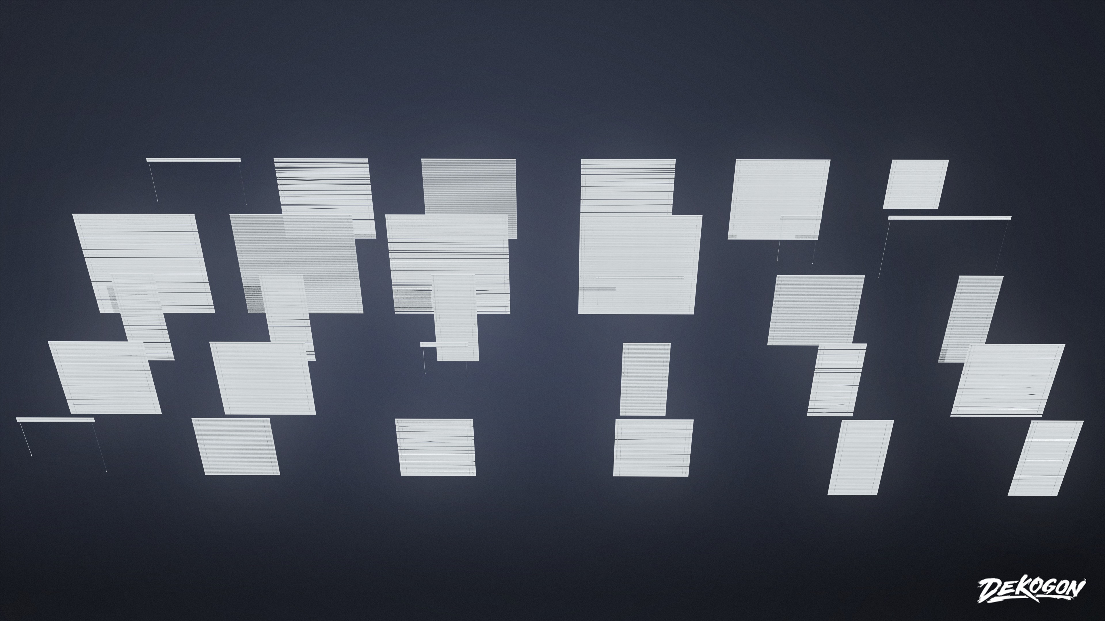 BUILDINGS - Blinds Set 01 - LOW POLY AND NANITE Low-poly 3D model_2