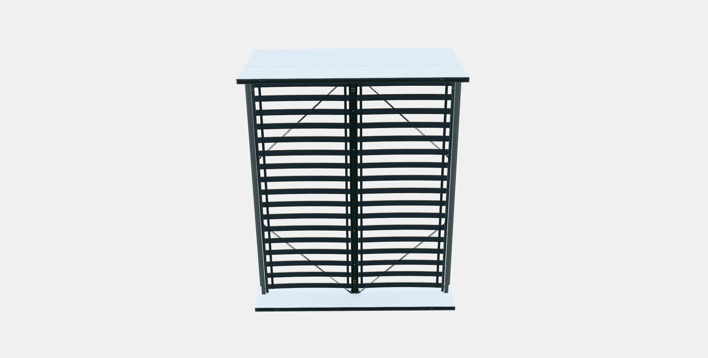 MALM Bed frame high 114 Low-poly 3D model_7