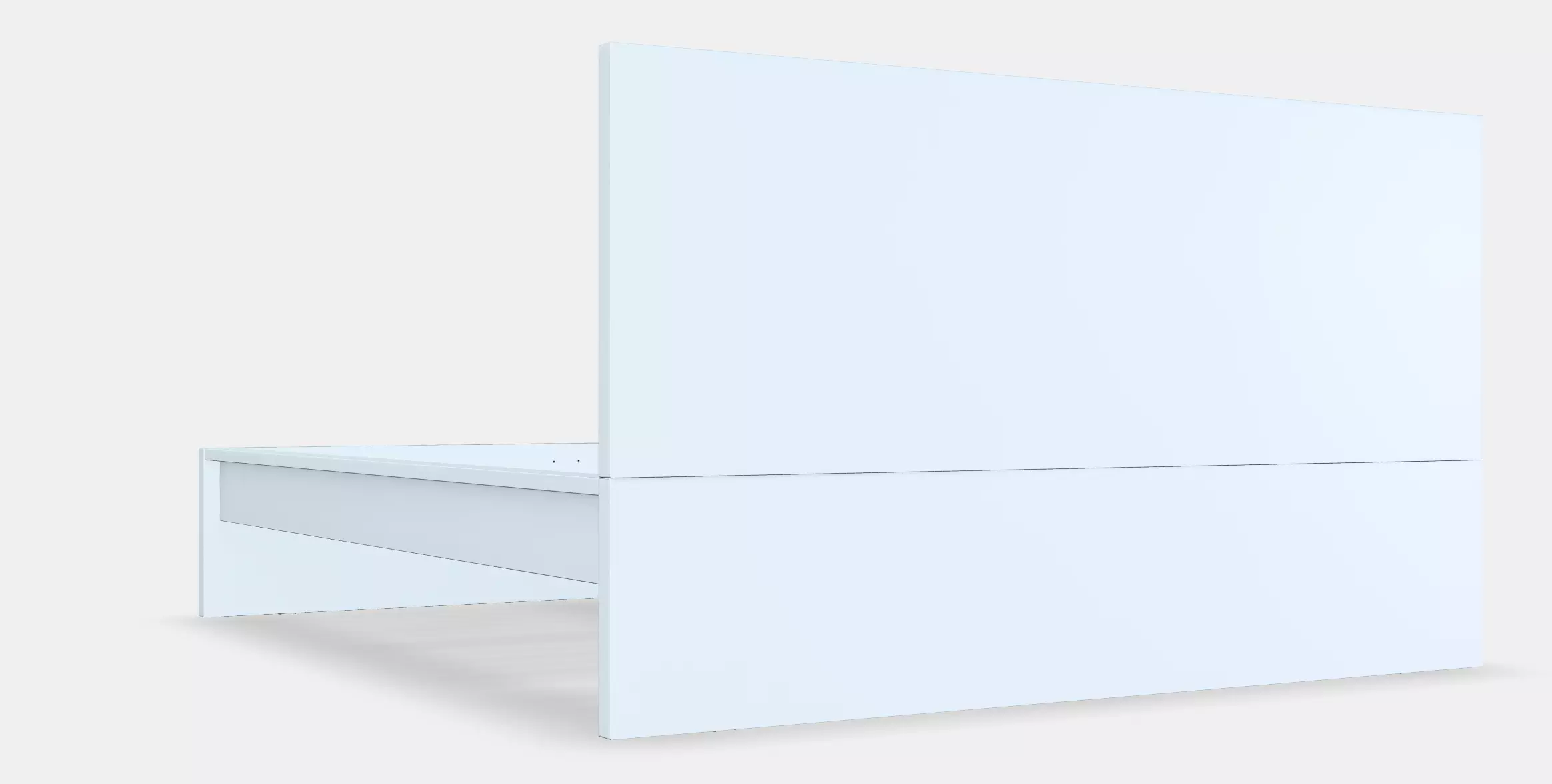 MALM Bed frame high 114 Low-poly 3D model_0