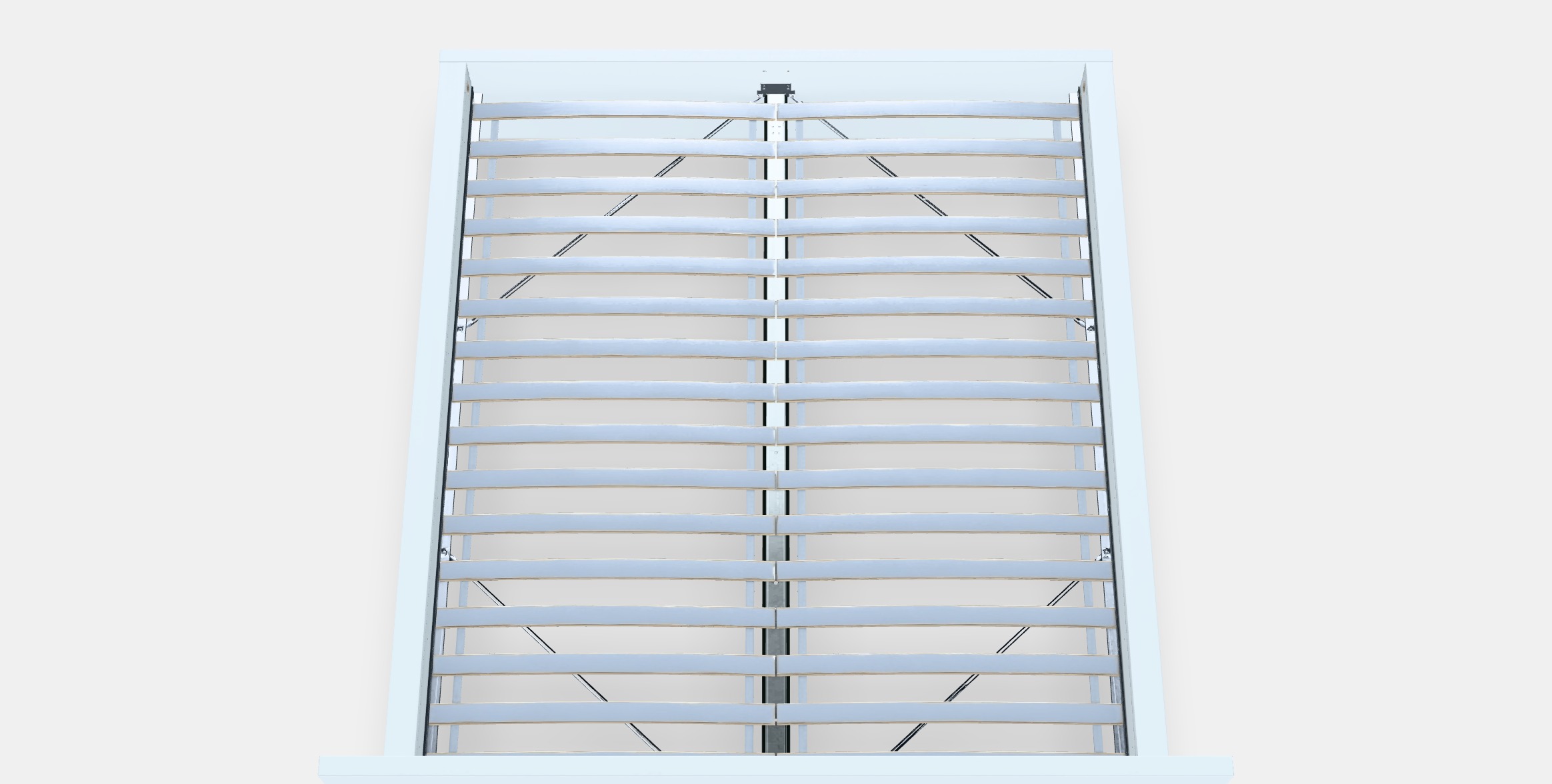 MALM Bed frame high 114 Low-poly 3D model_3