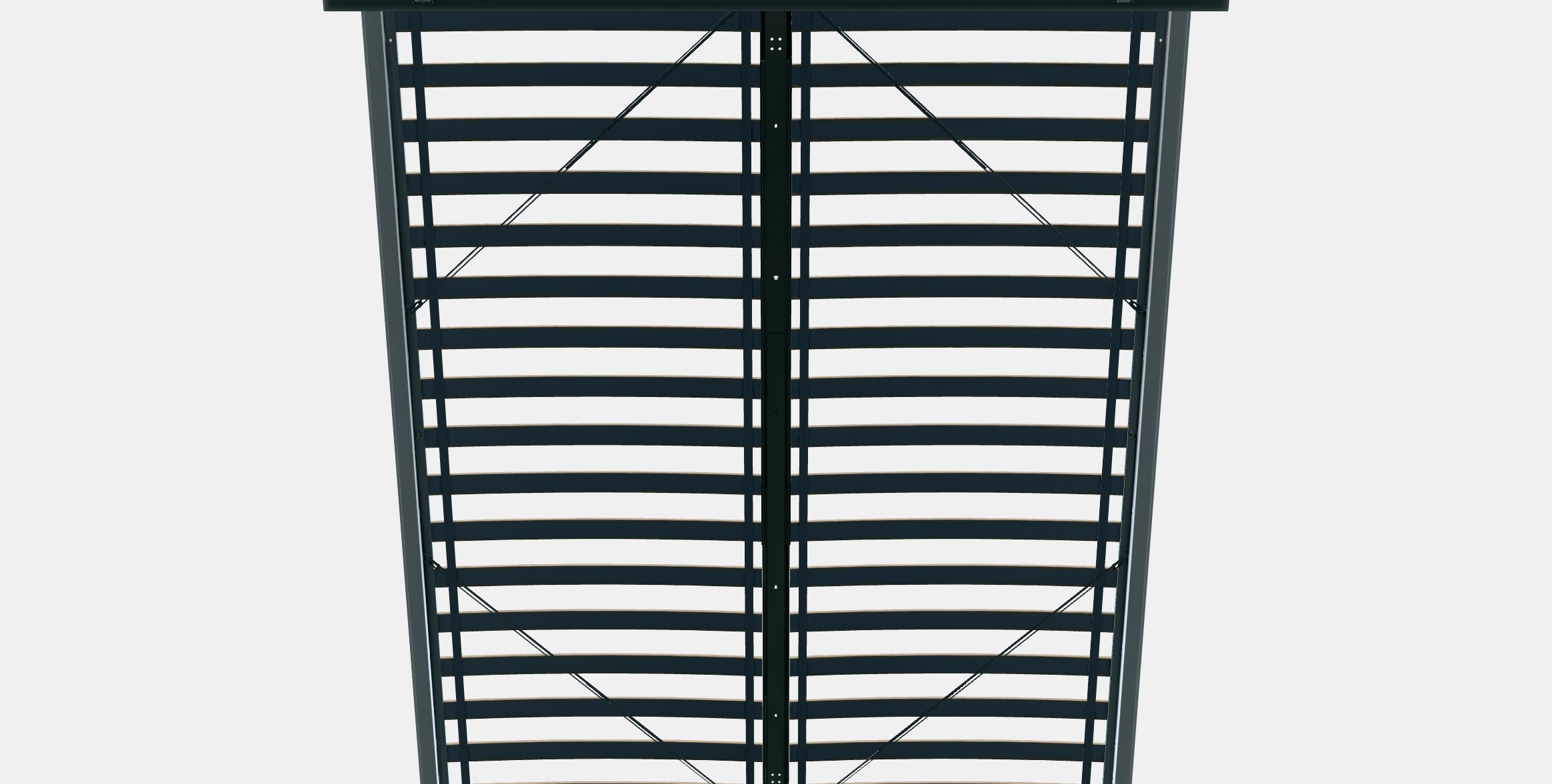 MALM Bed frame high 114 Low-poly 3D model_8